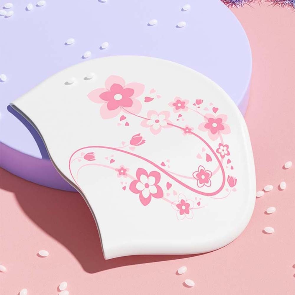 Elastic Flower Swim Headgear T - огляд і ціна Swim Hat Silicone