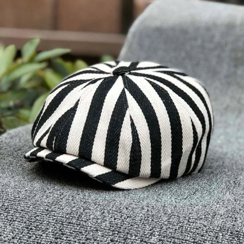 Newsboy Hat Cotton Striped Oct - огляд і ціна Dad Hat Cotton